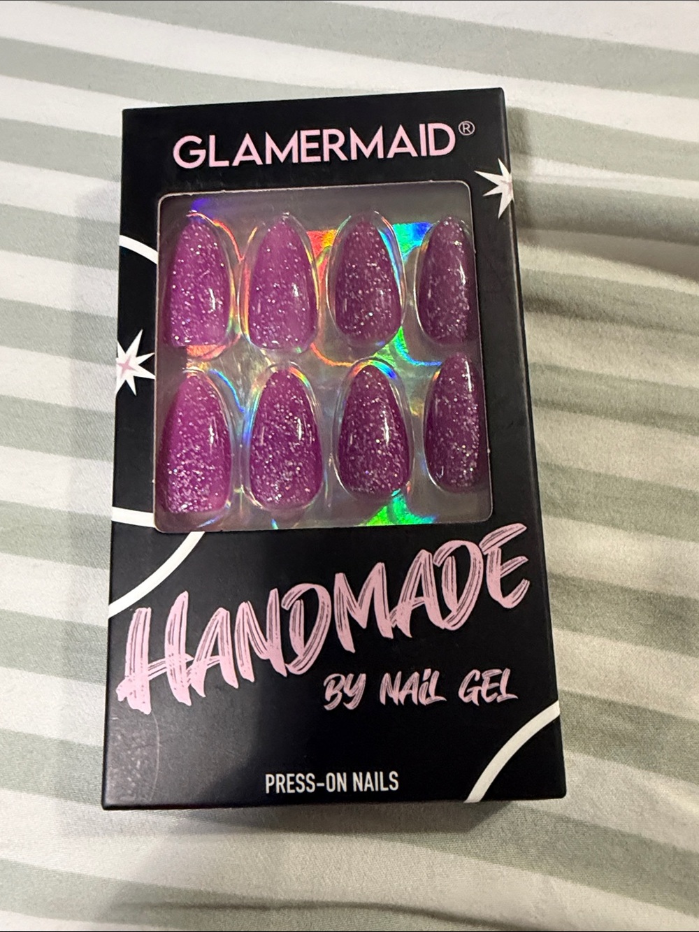 Handmade Press-On Nails - Sparkling Purple